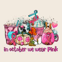 Western Cancer  In October We Wear Pink Coffee Cups With Ribbons Zipper Hoodie | Teevron