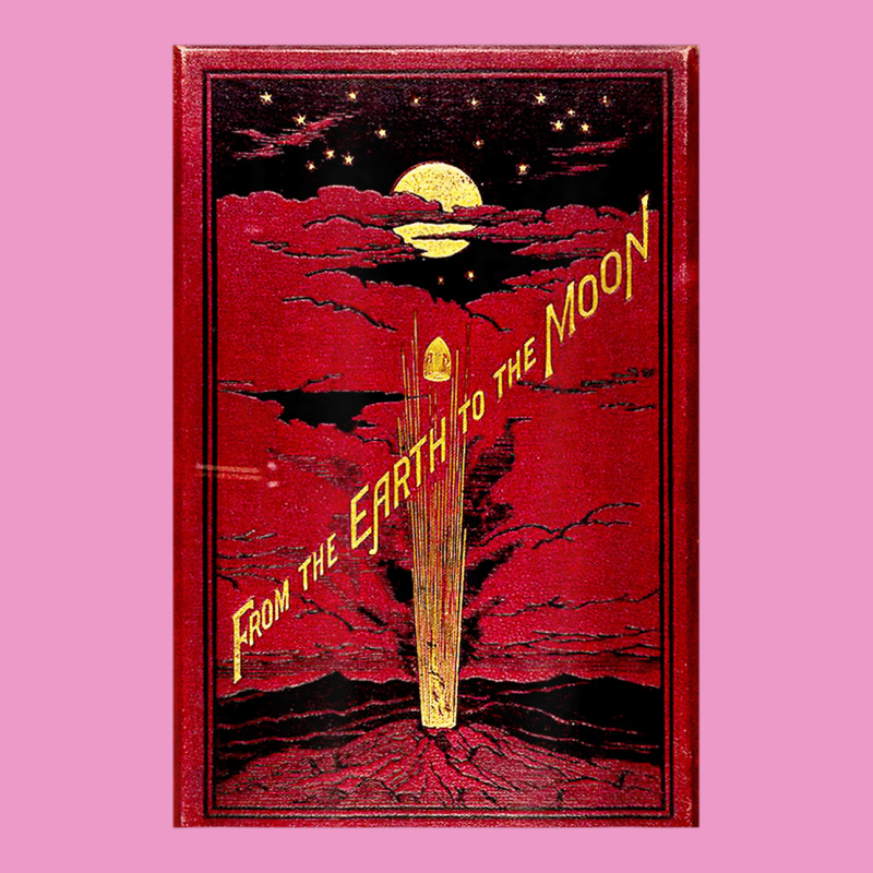 From The Earth To The Moon Jules Verne Book Cover Design Urban Hoodie by ArtChic | Teevron