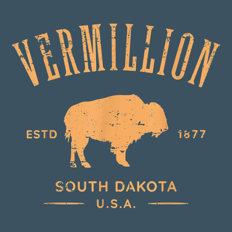 Vermillion South Dakota Bison Distressed Design T Shirt Urban Hoodie by StudioElite | Teevron