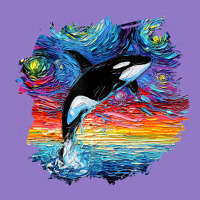 Orca Killer Whale Starry Night Impressionist Dog Art By Aja Urban Hoodie | Teevron