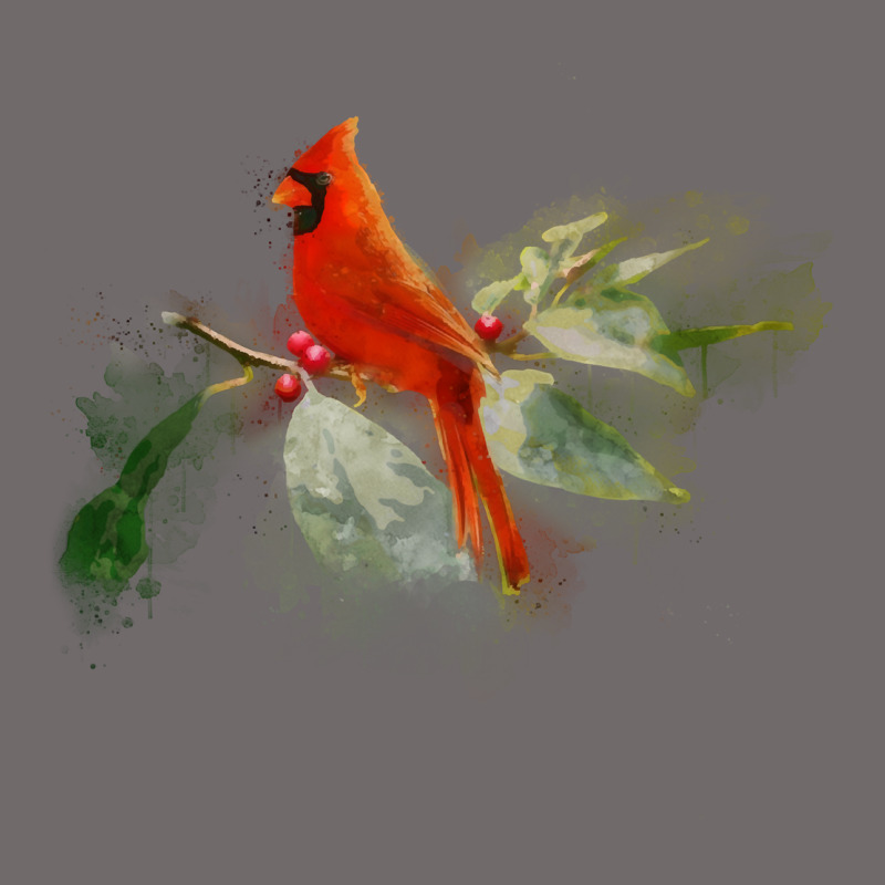 Wild Red Cardinal Bird Long Sleeve Urban Hoodie by PixelFlow | Teevron