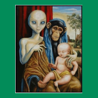 Alien Chimp Baby Religion Conspiracy Poster Urban Hoodie | Teevron