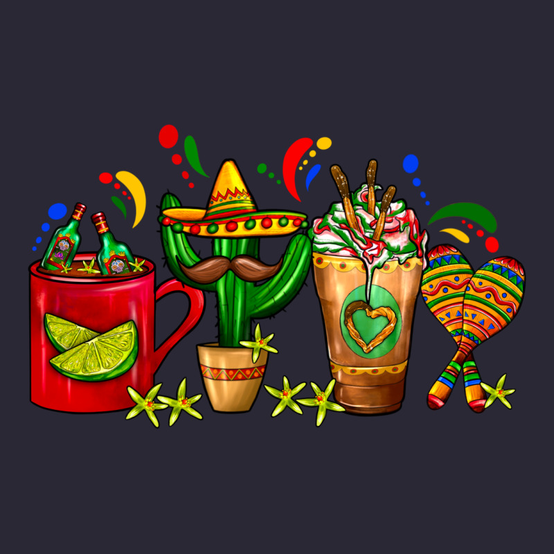 Mexico Coffee Cups With Cactus Sombrero And Maraca Vintage Tee by FaDigitalArtStudio | Teevron