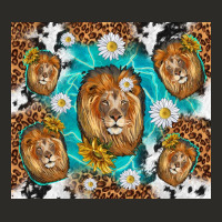Lion With Leopard And Cowhide Pattern Heavy Core Tee | Teevron
