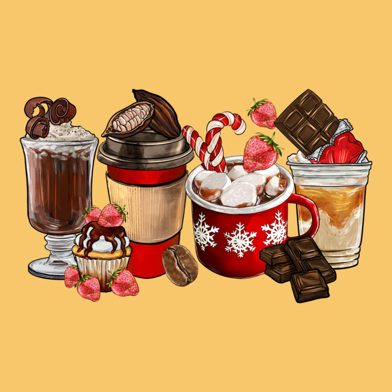 Chocolate Love Coffee Cups Vintage Hoodie by FaDigitalArtStudio | Teevron