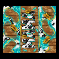 Cowhide Mama With Rustic Teal Wood Heavy Core Tee | Teevron