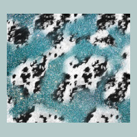 Teal Glitter And Cowhide Heavy Core Tee | Teevron