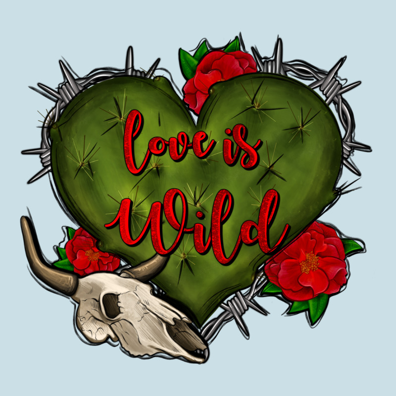 Love Is Wild With Bullskull Olivia Ladies Tee by OliviaCreatesArt | Teevron