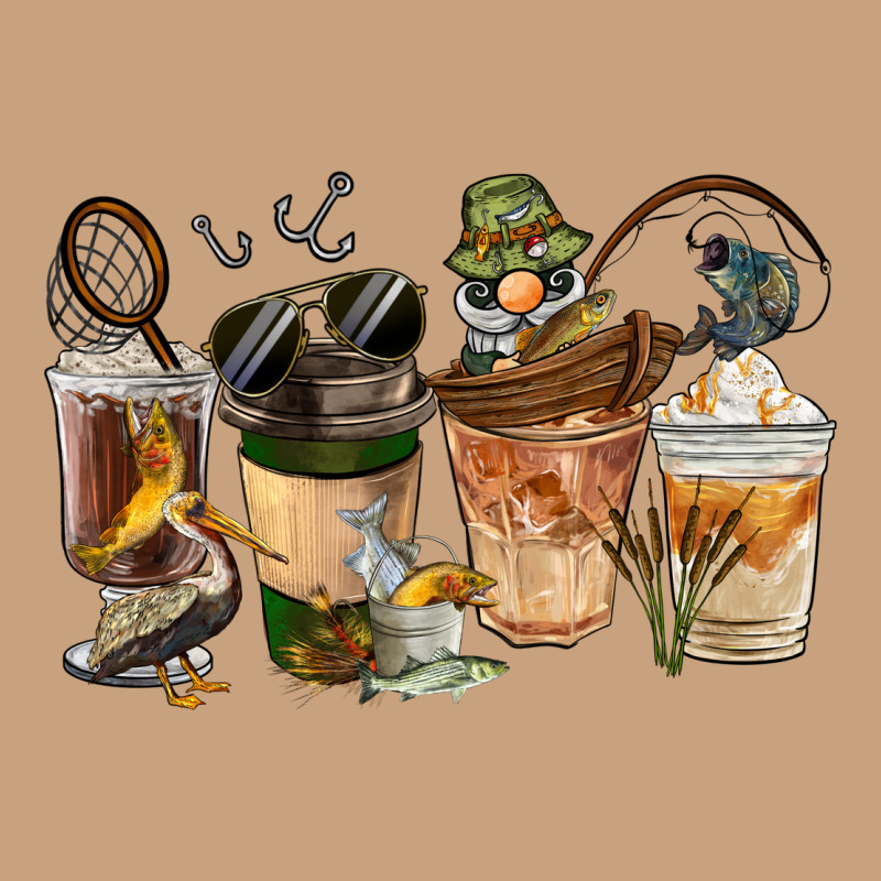 Fishing Coffee Cups Vintage Tee by FaDigitalArtStudio | Teevron