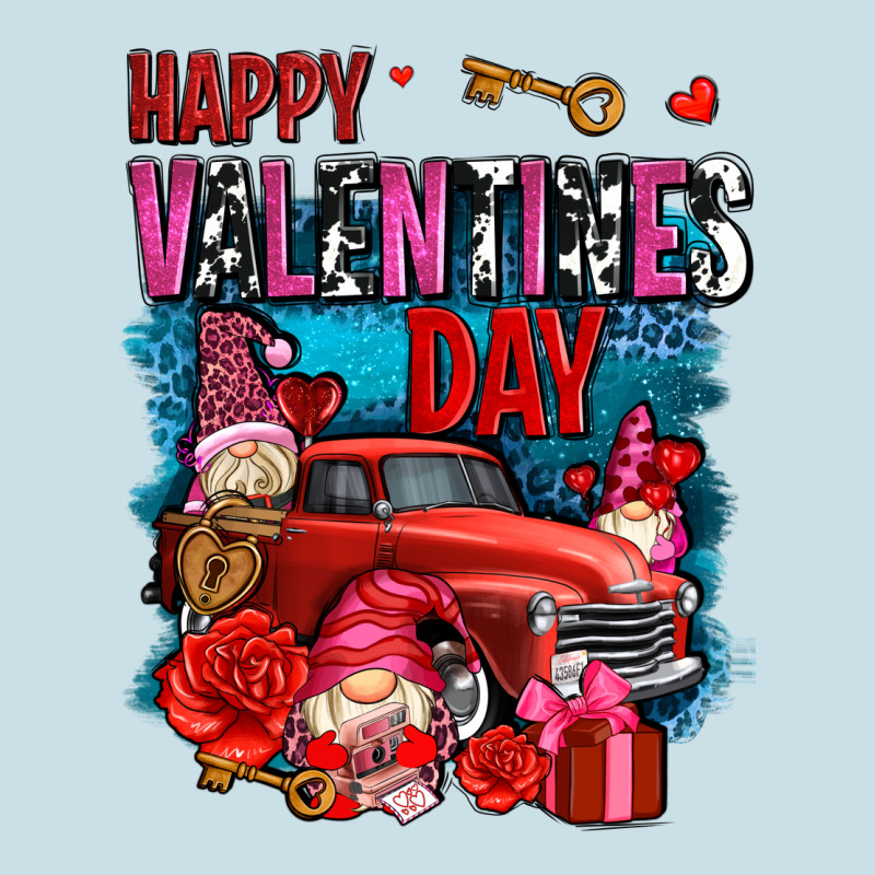 Happy Valentines Day With Gnomes And Truck Olivia Ladies Tee by OliviaCreatesArt | Teevron