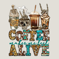 Coffee Makes Me Feel Alive Skeleton Coffee Cups Heavy Core Tee | Teevron