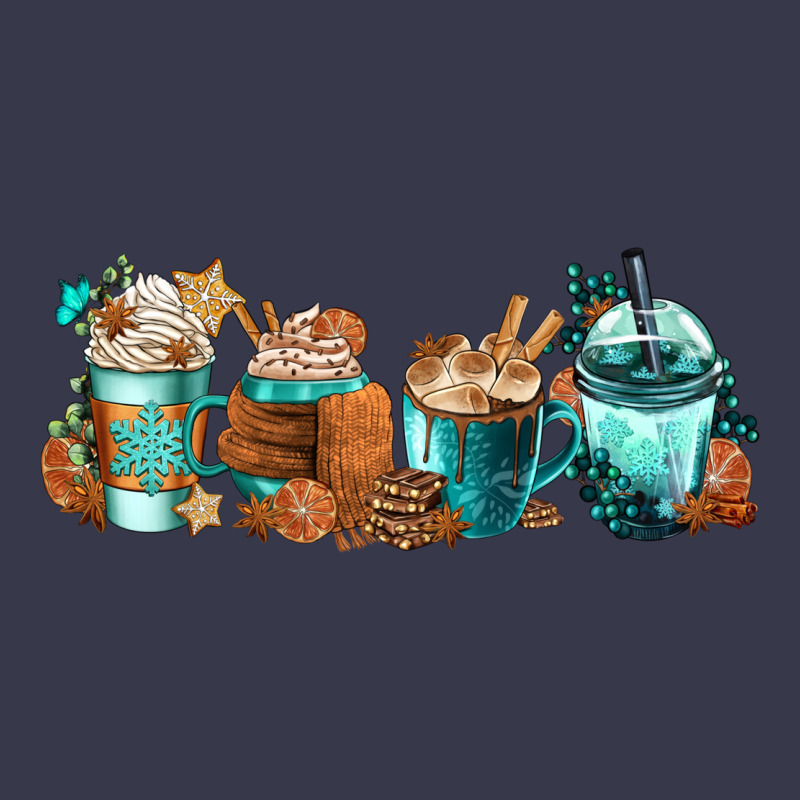 Winter Coffee Cups Long Sleeve Tee by FaDigitalArtStudio | Teevron