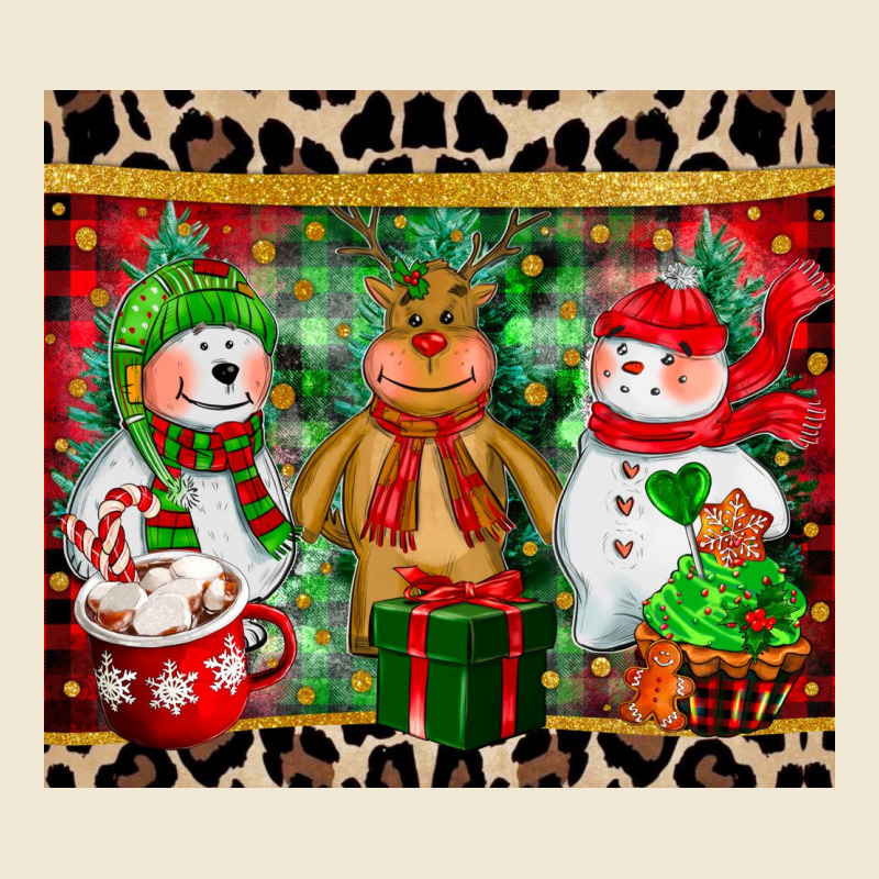 Christmas Snowman Polar Bear Reindeer Premium Tee by CowGirlArtShop | Teevron