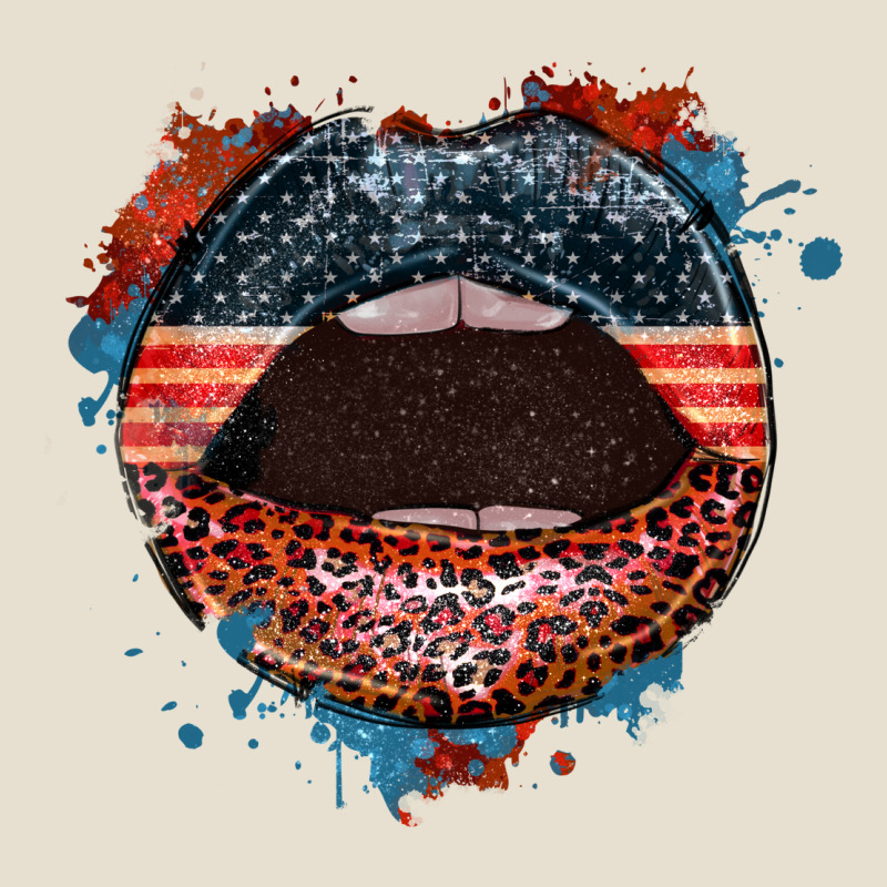 American Flag Lips 4th Of July Urban Heavy Tee by FaDigitalArtStudio | Teevron