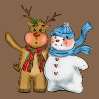 Christmas Reindeer Snowman Premium Tee | Teevron