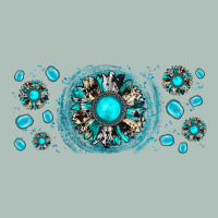 Turquoise Gemstone Sunflower Heavyweight Hoodie | Teevron