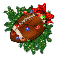 american football christmas with lights and ribbon | Teevron
