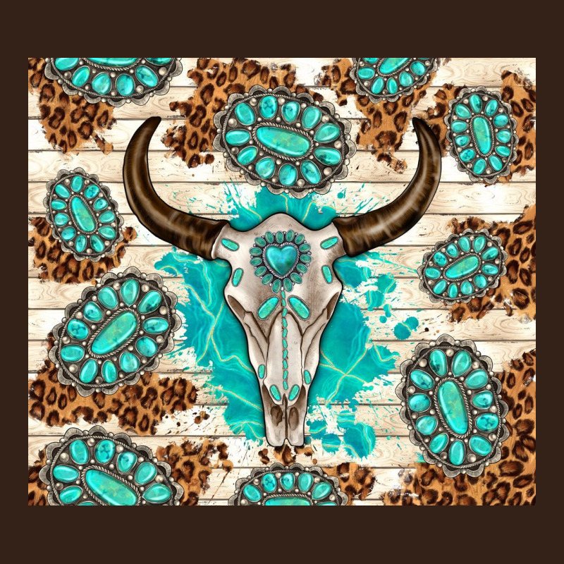 Gemstone Bull Skull Leopard Heavy Core Tee by TumblerDesignByShophia | Teevron