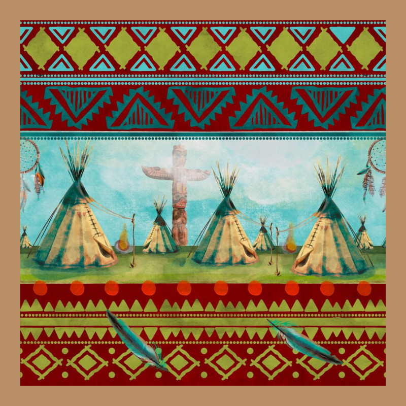 Teepe Tent Dreamcatcher Totem Pole Seamless Patter Vintage Hoodie by FaDigitalArtStudio | Teevron