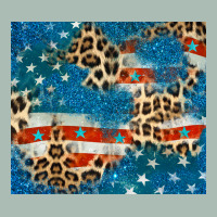 Leopard Glitter American Flag Classic Tee | Teevron