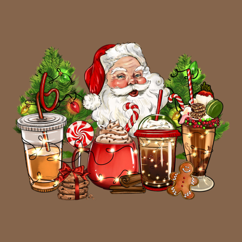 Christmas Santa Coffee Cups Premium Tee by CowGirlArtShop | Teevron