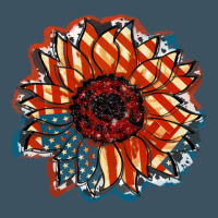 American Flag Sunflower 4th Of July Urban Heavy Tee | Teevron