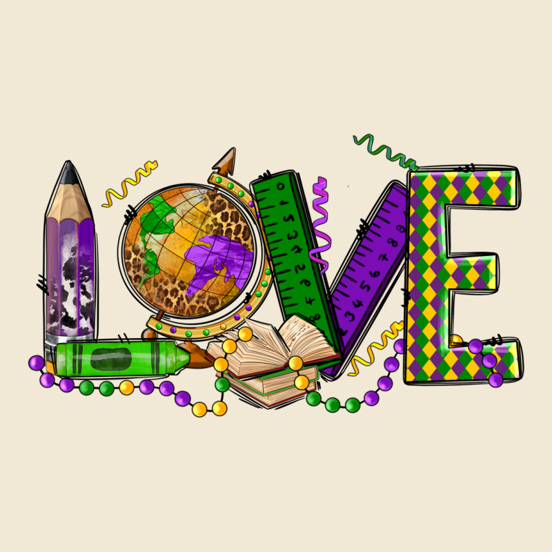 Love Teacher Mardi Gras Ladies Tee by OliviaCreatesArt | Teevron