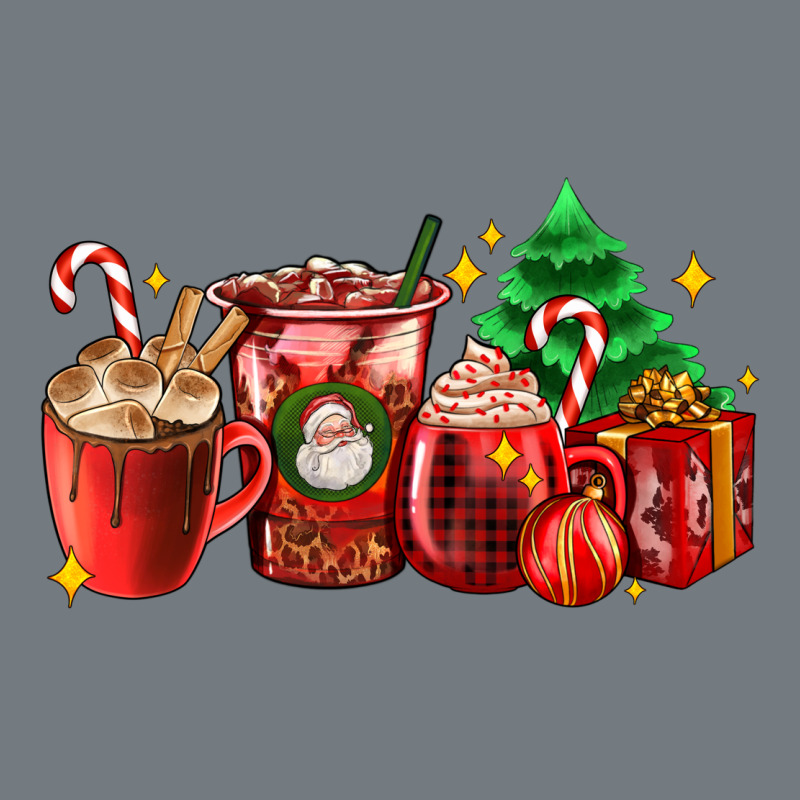 Christmas Coffee Cups With Gift And Christmas Tree Heavyweight Sweatshirt by AdoDesignShop | Teevron
