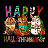 Happy Hallothankmas Coffee Cups Long Sleeve Tee | Teevron