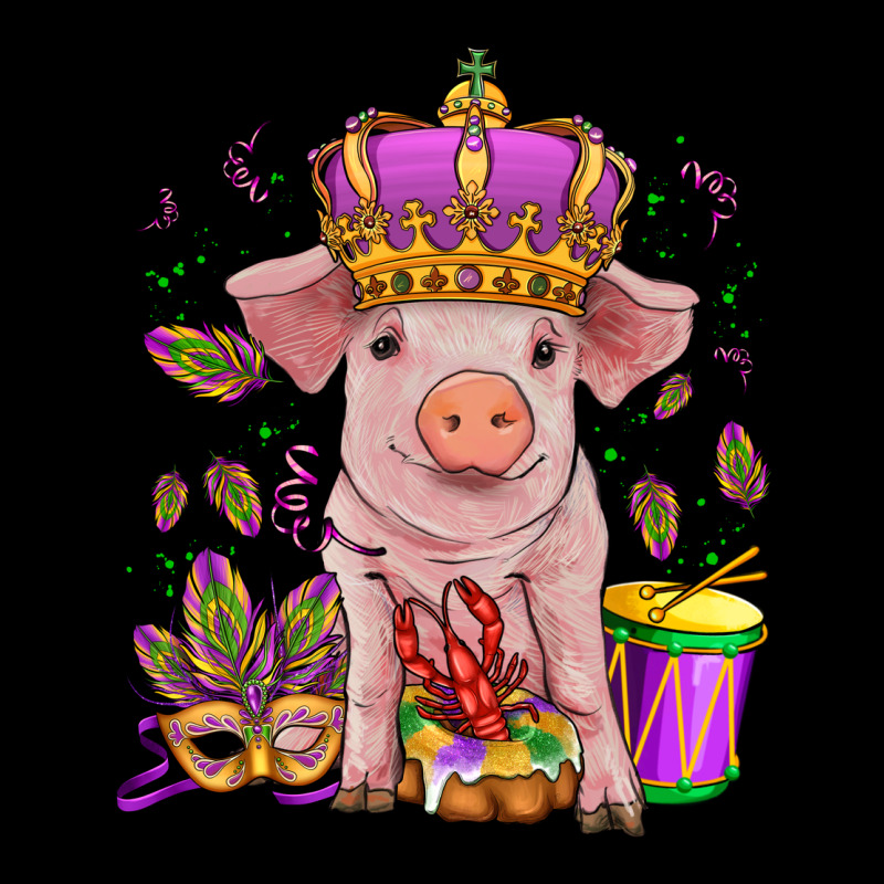Mardi Gras Pig Ladies Tee by OliviaCreatesArt | Teevron