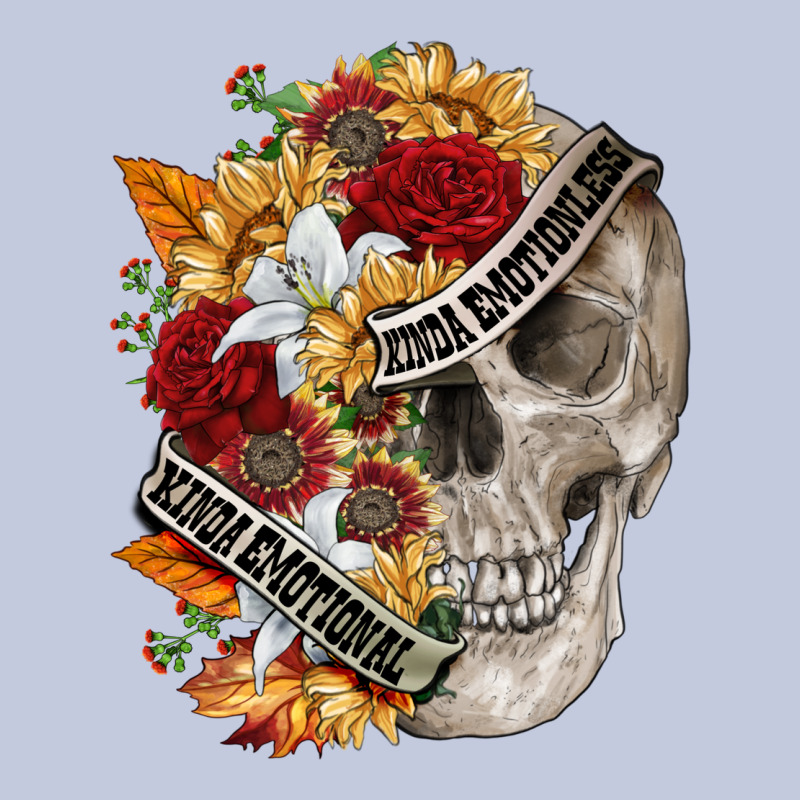 Skull Kinda Emotionless Kinda Emotional Long Sleeve Tee by FaDigitalArtStudio | Teevron