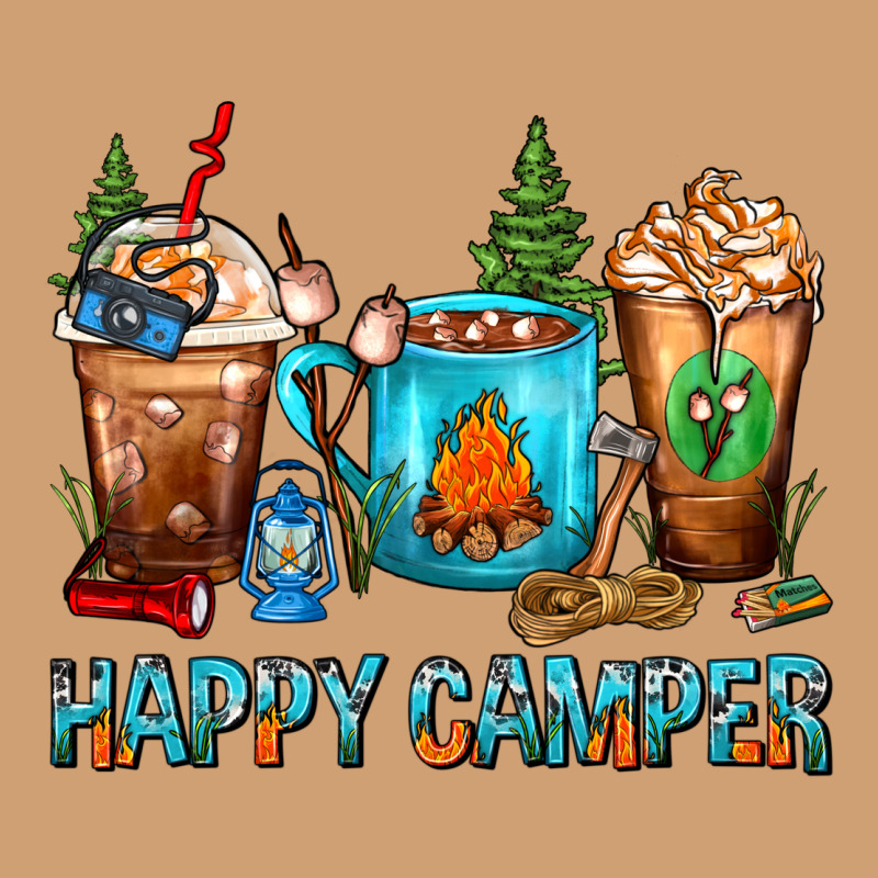 Happy Camper Coffee Cups Vintage Tee by FaDigitalArtStudio | Teevron