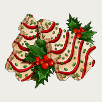 White Christmas Tree Cake Ado Zipper Hoodie | Teevron
