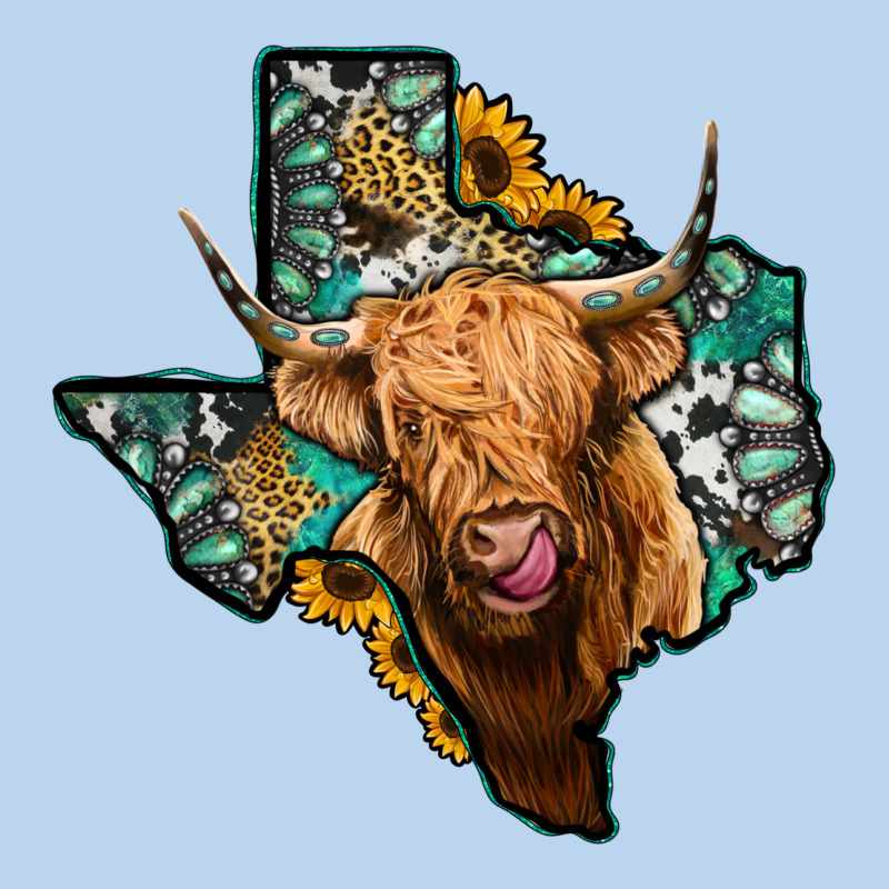 Texas Map Highland Cow Classic Tee by Jasminsmagicworld | Teevron
