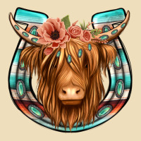 Highland Cow Serape Floral Headband Horseshoe Premium Hoodie | Teevron