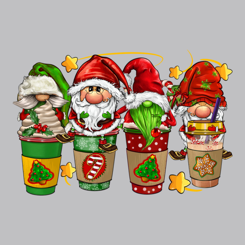 Christmas Coffee Cups Gnomies Long Sleeve Tee by FaDigitalArtStudio | Teevron