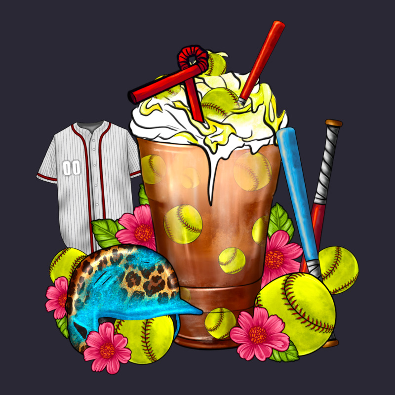 Softball Frappe Coffee Vintage Tee by FaDigitalArtStudio | Teevron