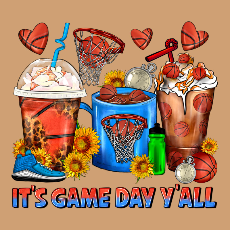 It's Game Day Y'all Basketball Coffee Cups Vintage Tee by FaDigitalArtStudio | Teevron