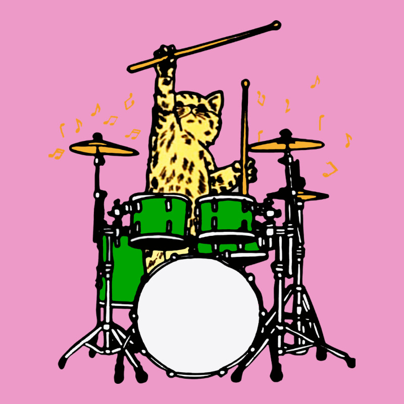 Drummer Cat Music Lover Musician Playing The Drums Urban Hoodie by artisFamous | Teevron
