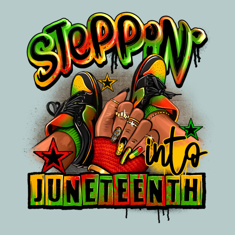 Steppin' Into Juneteenth Black Girl Sneakers Heavy Core Tee by RanaPortraitStore | Teevron