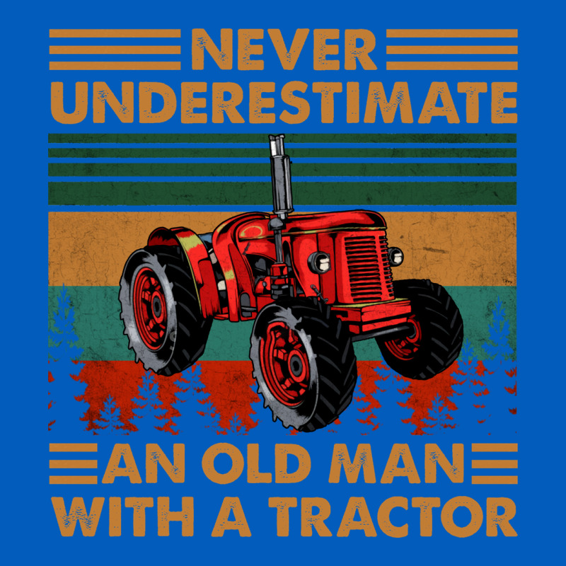 Never Underestimate An Old Man With A Tractor Retro Vintage Urban Hoodie by artisFamous | Teevron
