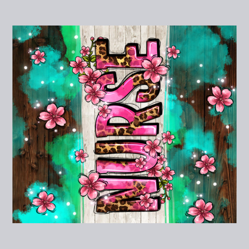 Pink Floral Nurse With Flowers Heavyweight Sweatshirt by AdoDesignShop | Teevron