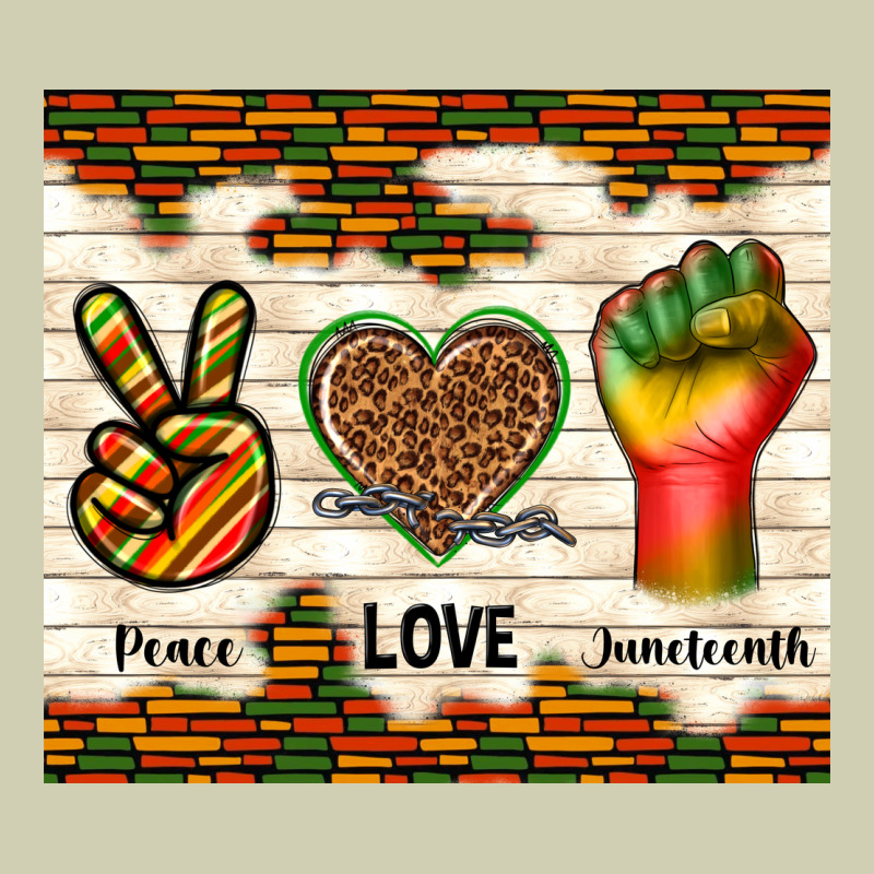 Peace Love Juneteenth Heavy Core Tee by TumblerDesignByShophia | Teevron