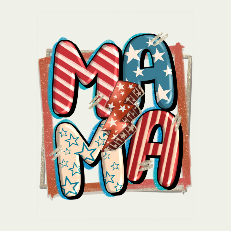 4th Of July Mama With Lightning Bolt Urban Heavy Tee by FaDigitalArtStudio | Teevron
