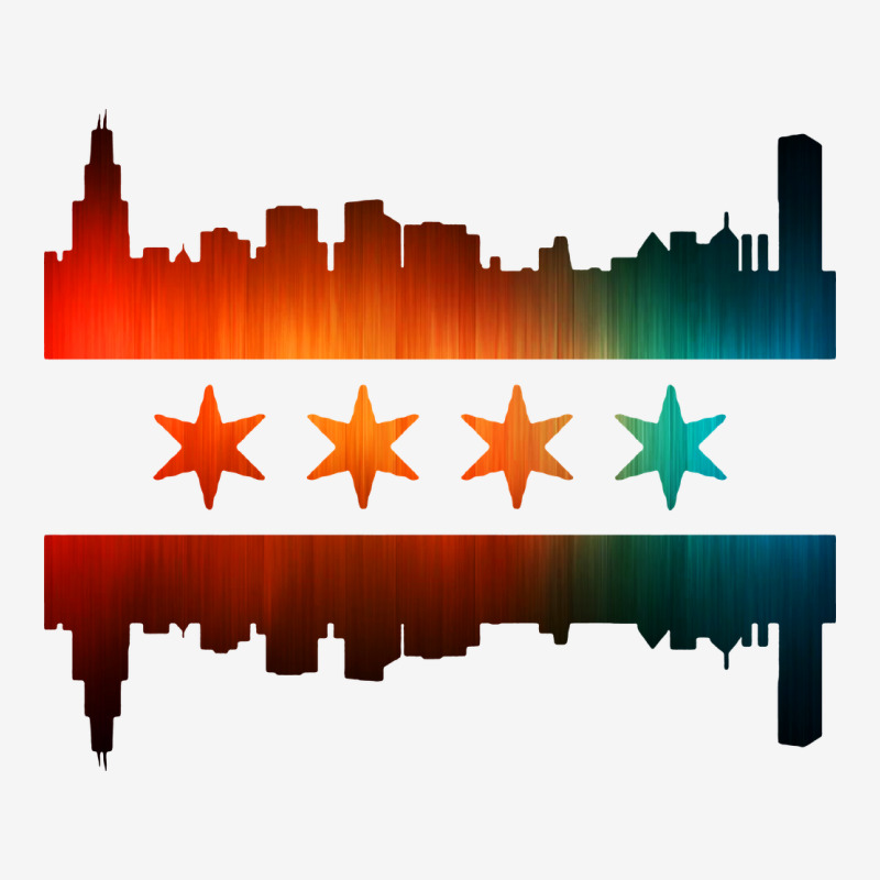 Chicago Flag Skyline Urban Hoodie by artisFamous | Teevron