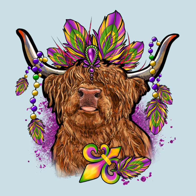 Mardi Gras Cow Ladies Tee by OliviaCreatesArt | Teevron