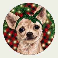 Christmas Chihuahua With Buffalo Plaid Urban Heavy Tee | Teevron