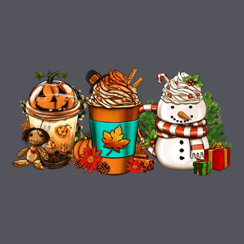 Halloween Thanksgiving Christmas Coffee Cups Vintage Hoodie by FaDigitalArtStudio | Teevron