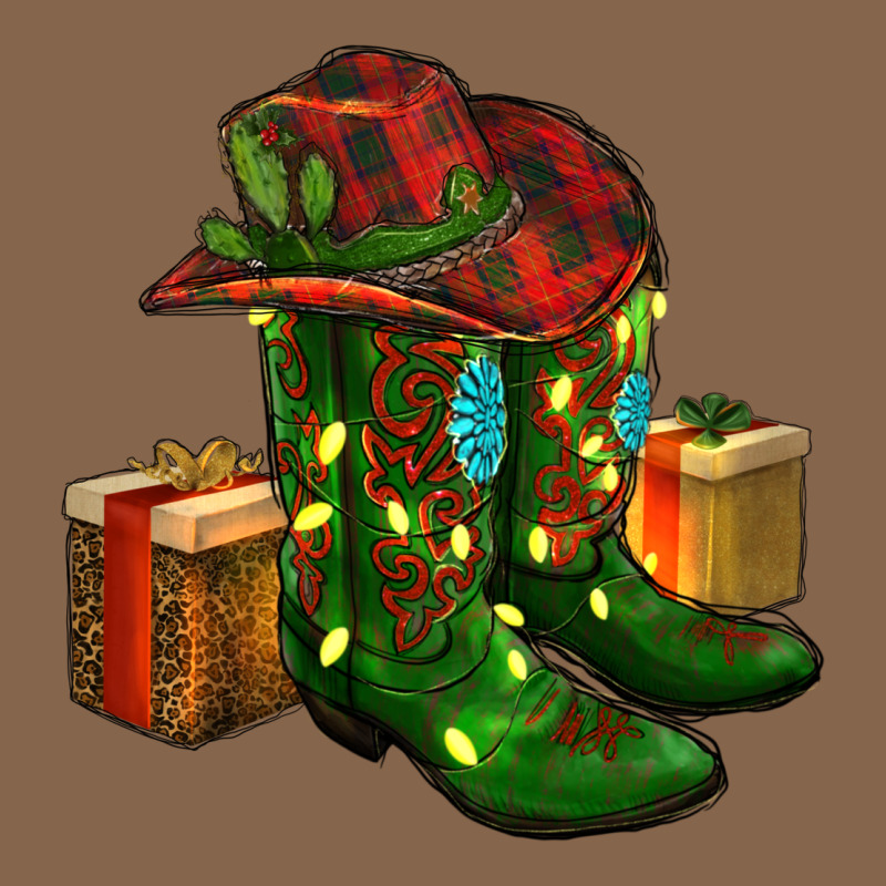 Cowboy Hat With Boots Christmas Premium Tee by RanaPortraitStore | Teevron
