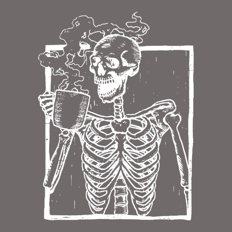 Distressed Skeleton Vintage Smiling Skull Drinking Coffee Urban Hoodie by artisFamous | Teevron